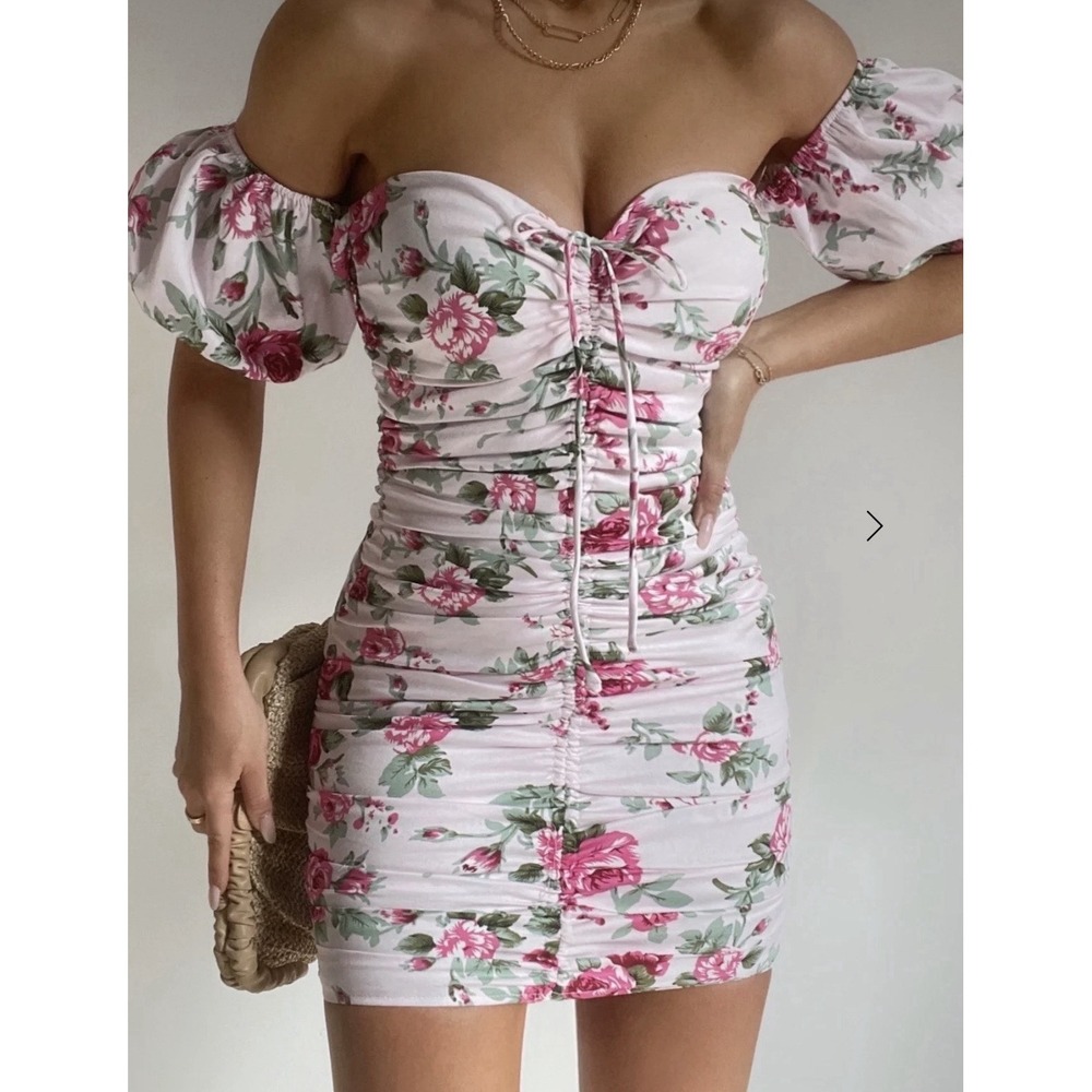 HELLO MOLLY FIND AN OASIS DRESS PINK Size XS